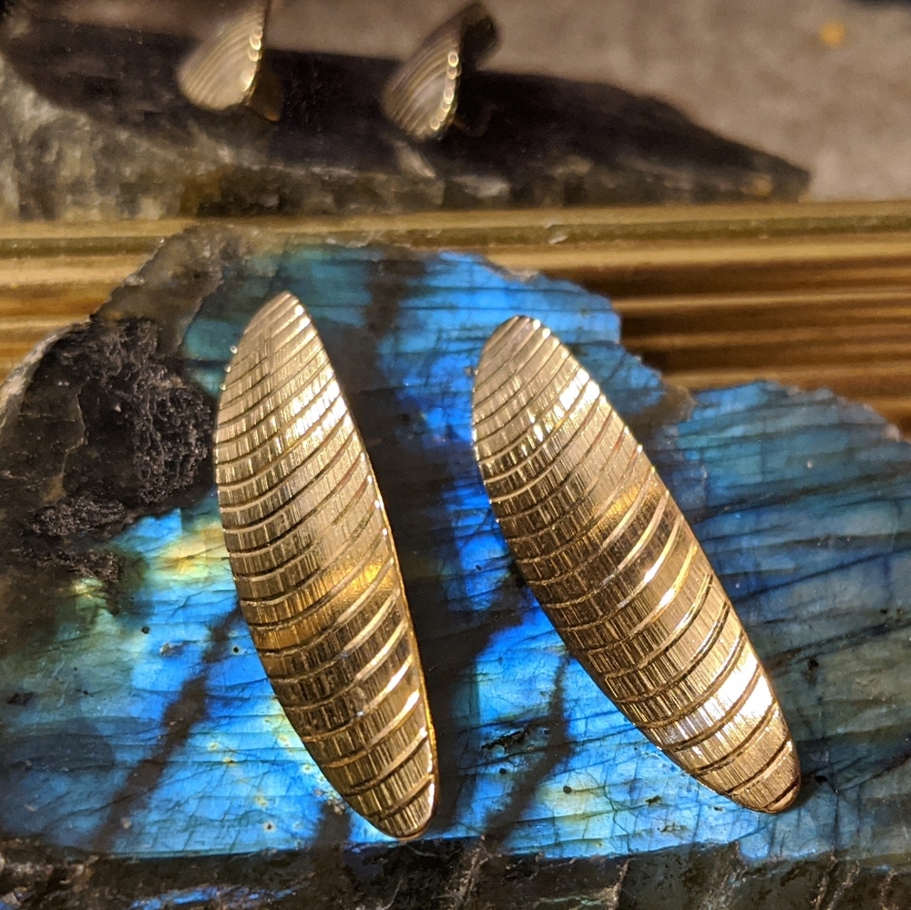 Vintage Gold Statement Earrings